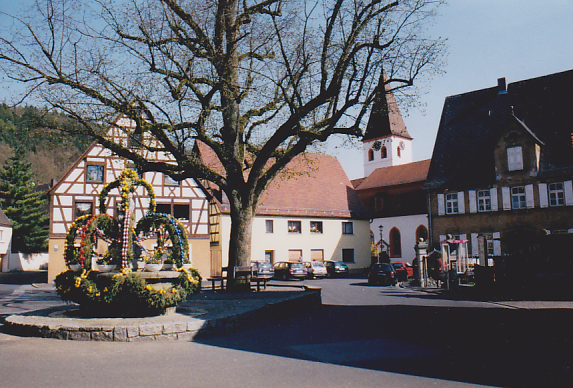 Dorfplatz in Franken